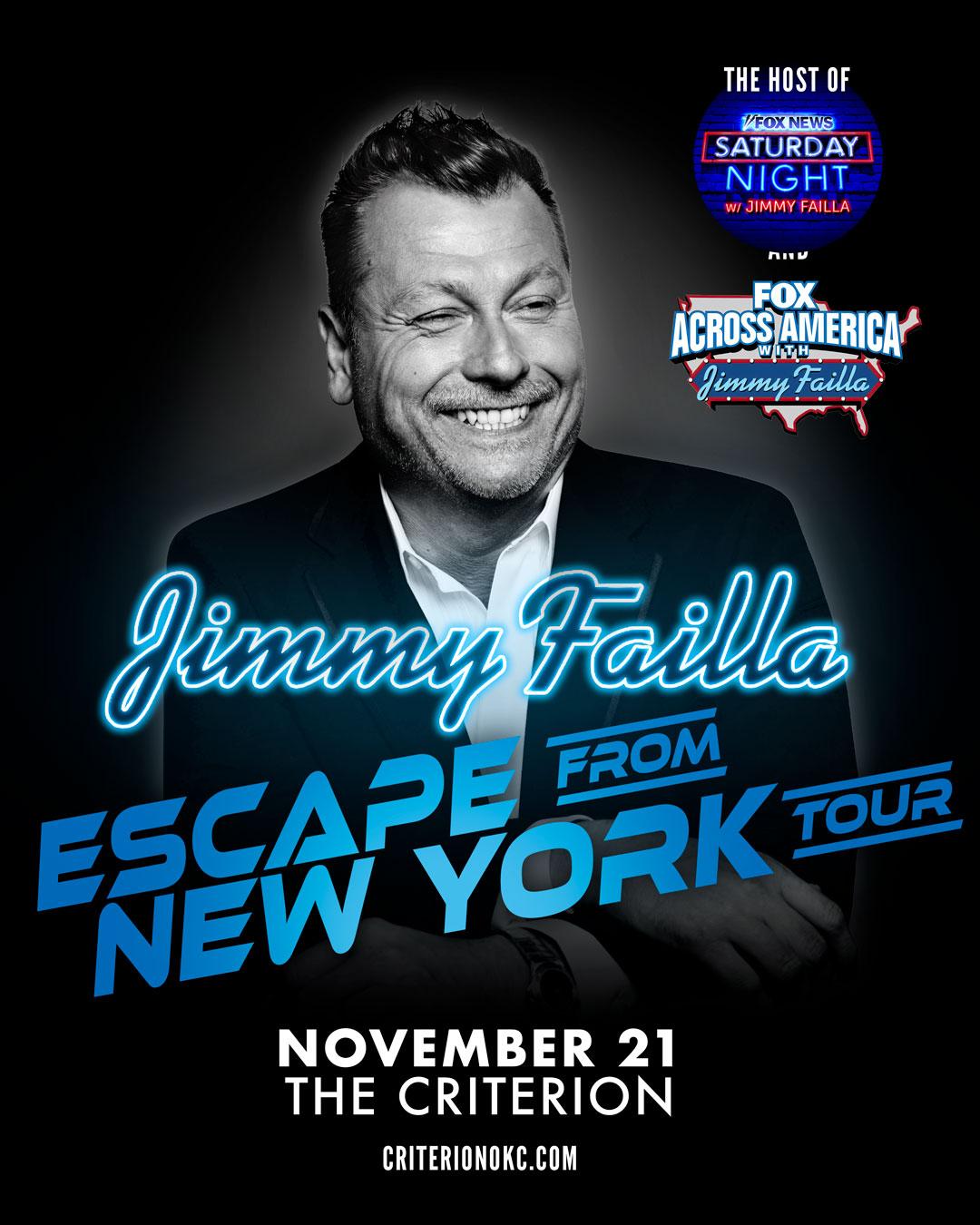 Jimmy Failla 2026–2027 tour poster